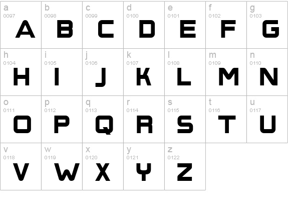 BoomBox lowercase a-z preview