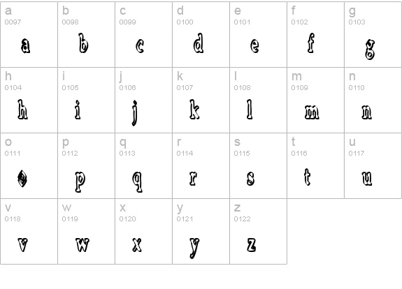 Boosta lowercase a-z preview