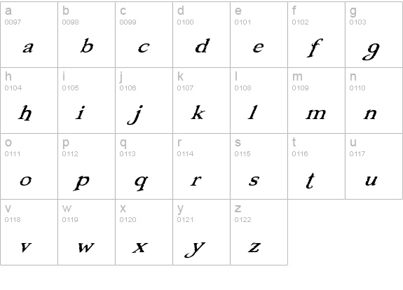 Booter - Five One lowercase a-z preview