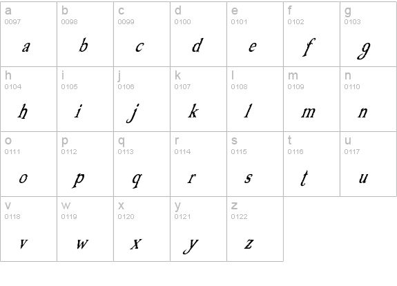 Booter - Zero One lowercase a-z preview
