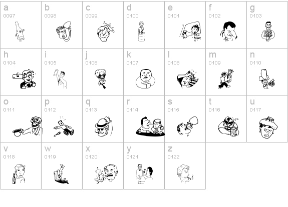 BoozeBats lowercase a-z preview