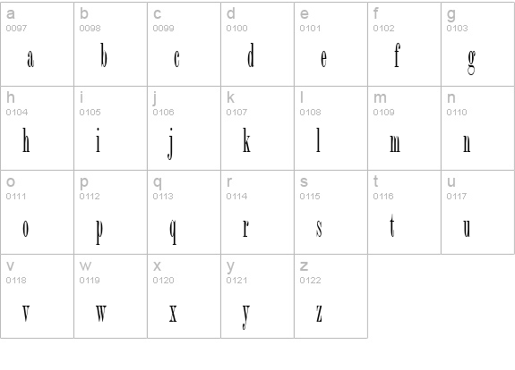 Bordeaux Roman Plain lowercase a-z preview