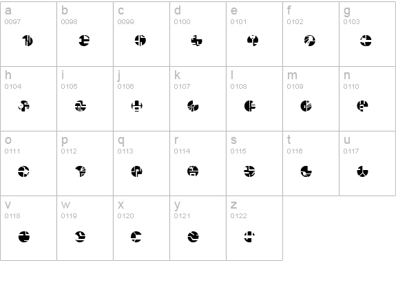 Borg lowercase a-z preview