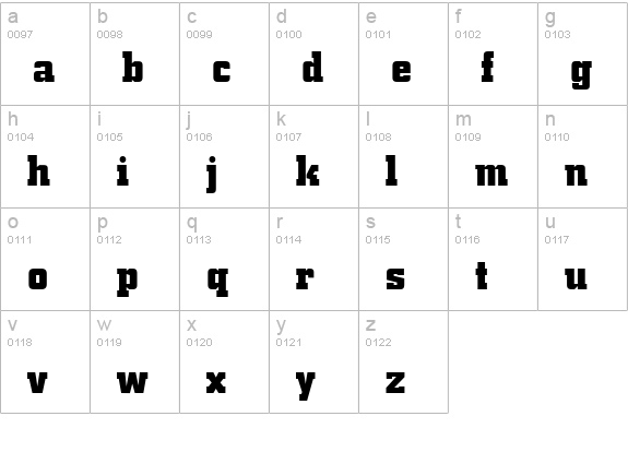 Borghs Normal lowercase a-z preview