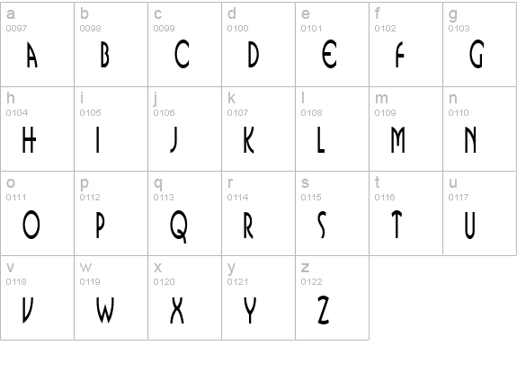 Bosnia D Normal lowercase a-z preview