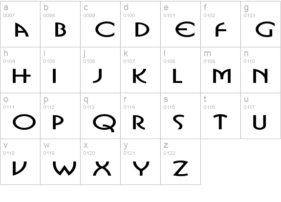 Bosnia Extended Normal lowercase a-z preview