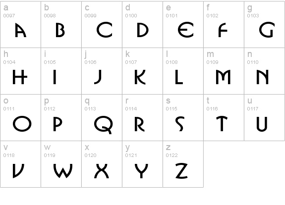 Bosnia Wide Normal lowercase a-z preview