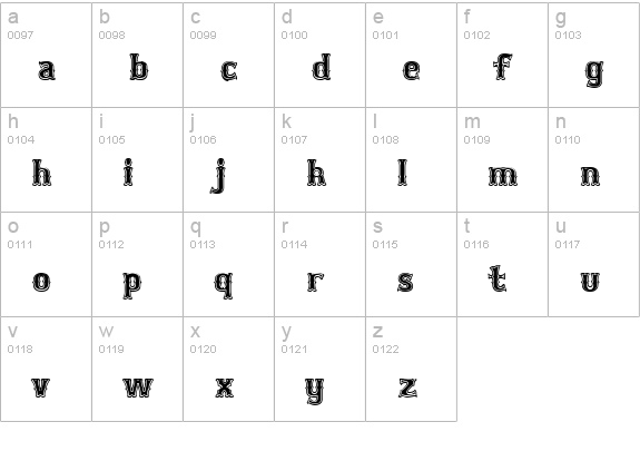 Bosox Full lowercase a-z preview