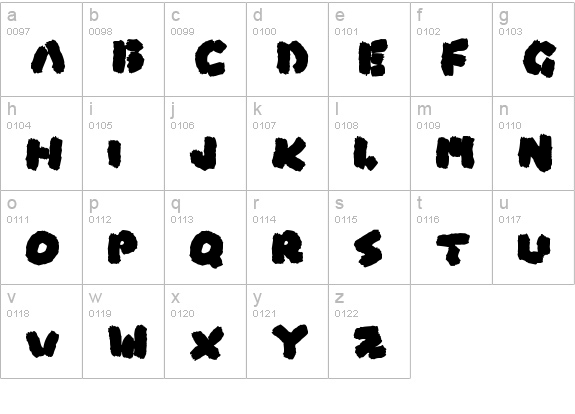 Boss Fight
 lowercase a-z preview