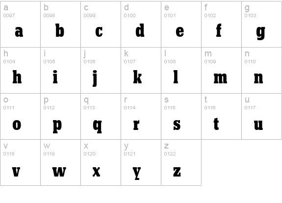 Boston-Cd-Bold lowercase a-z preview