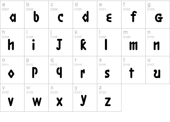Boston LineBold lowercase a-z preview