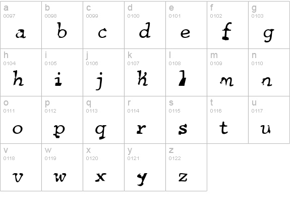 BottleRack lowercase a-z preview