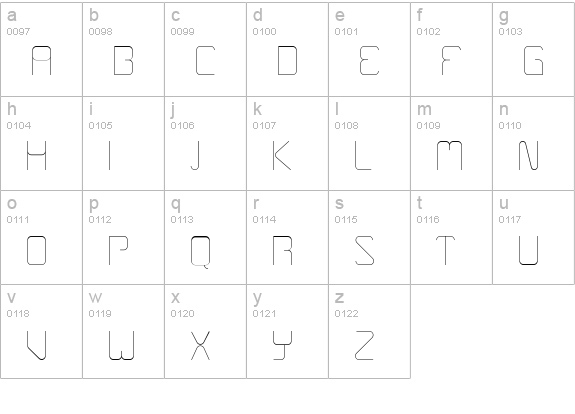 Boulder lowercase a-z preview