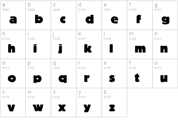 Boulder-Bold lowercase a-z preview