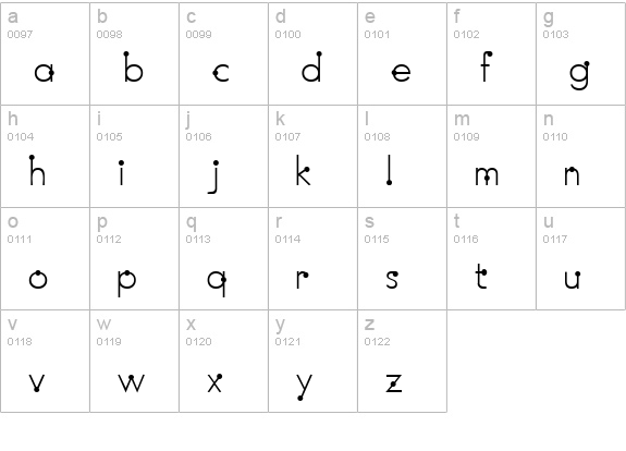 BoumBoum lowercase a-z preview