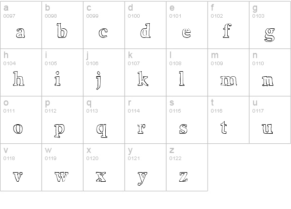 Bounty lowercase a-z preview