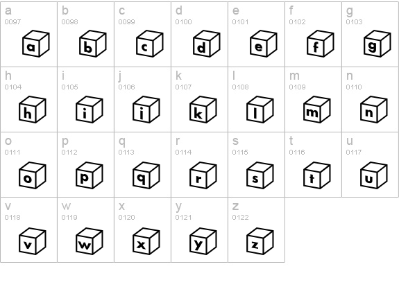 Box alphabeï¿¿ lowercase a-z preview