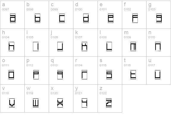 Box Top lowercase a-z preview