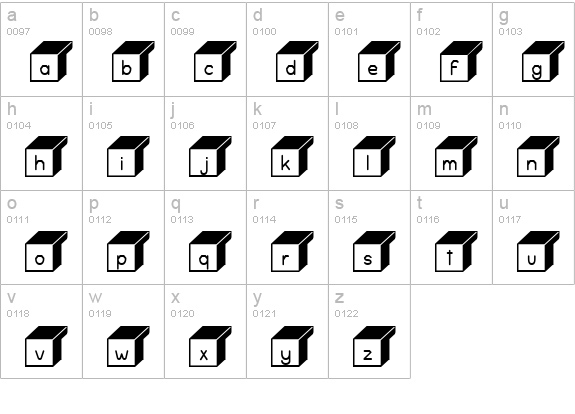 Boxing Brophius lowercase a-z preview