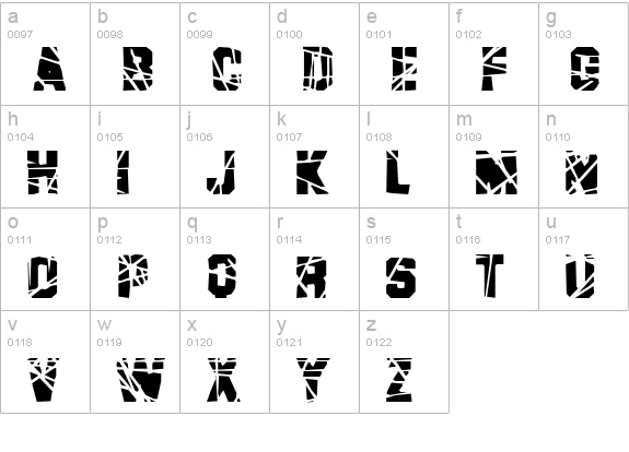 Brad lowercase a-z preview