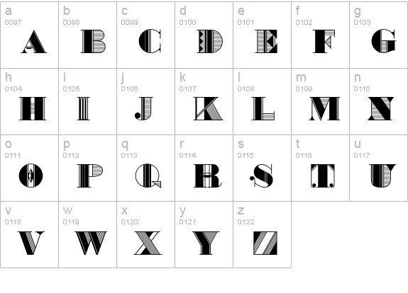 BradleyInitials lowercase a-z preview