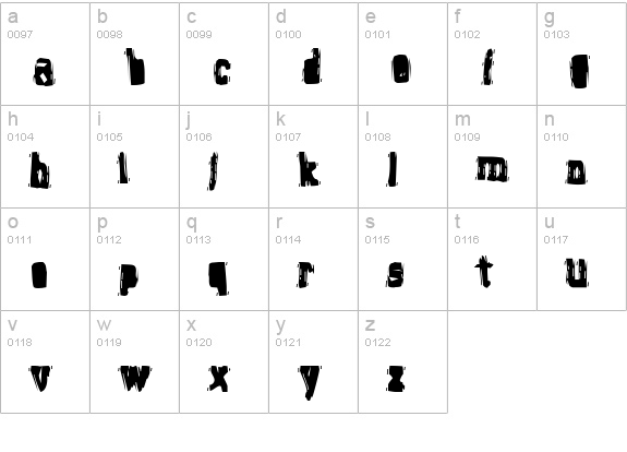 Brain Stew lowercase a-z preview
