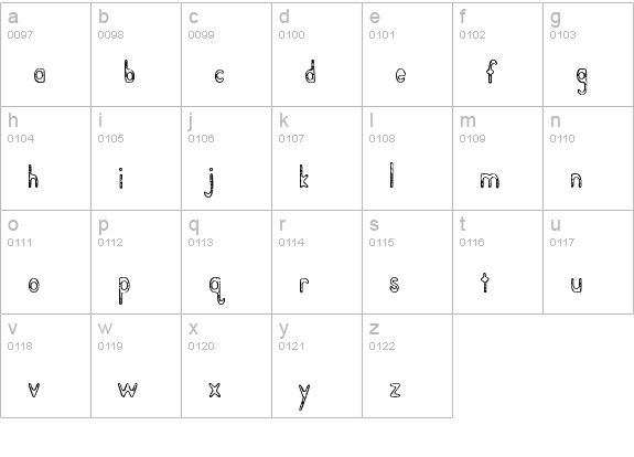 Bramalea Beauty lowercase a-z preview