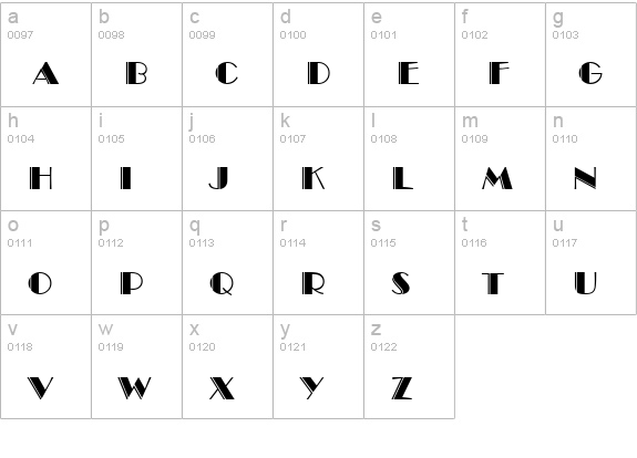 Brando Engraved Bold lowercase a-z preview
