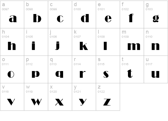 Brando Normal lowercase a-z preview