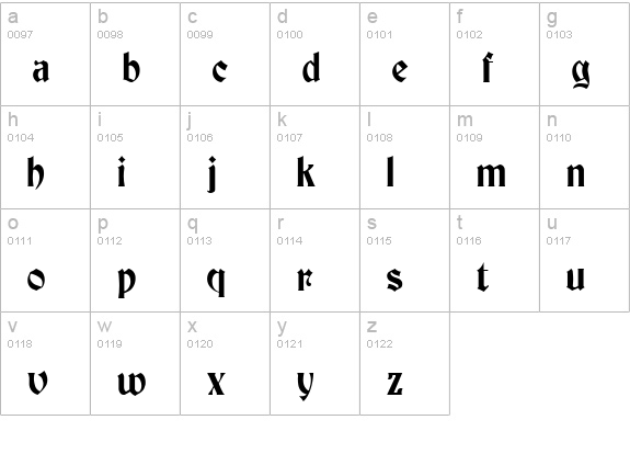 Brandywine-Condensed Normal lowercase a-z preview