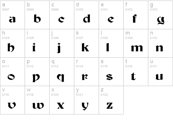 Brandywine-Extended Normal lowercase a-z preview
