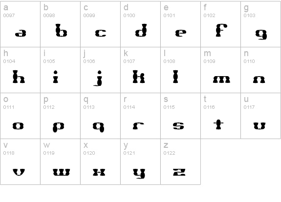 Brass Knuckle SS BRK lowercase a-z preview