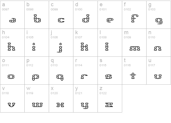 Brass Knuckle Star BRK lowercase a-z preview