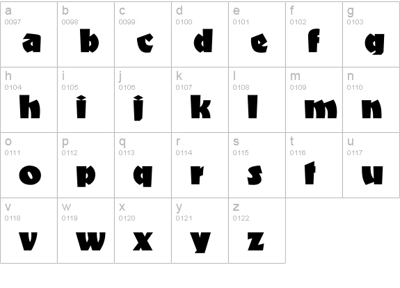 Bravour lowercase a-z preview