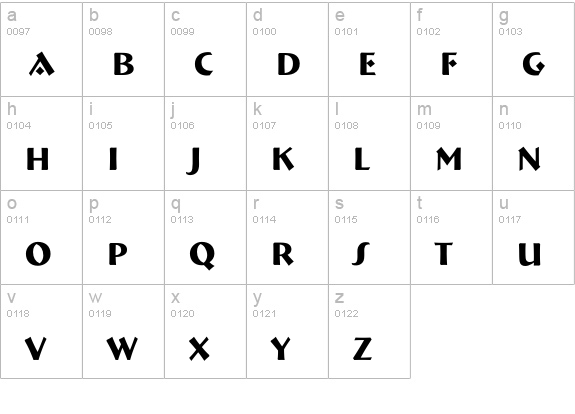 Bremen-Light lowercase a-z preview
