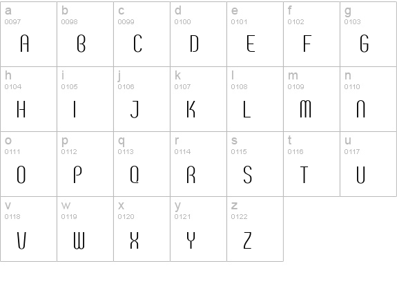 Breve SC lowercase a-z preview