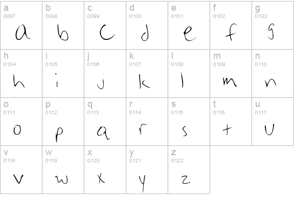 Brian Cary lowercase a-z preview