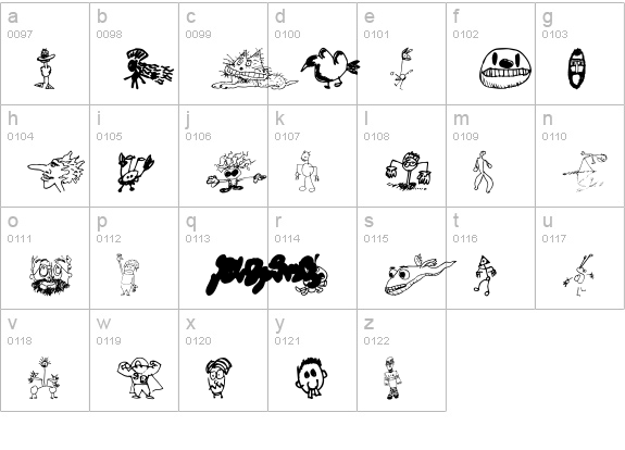 Brian Powers Doodle 2 1 lowercase a-z preview