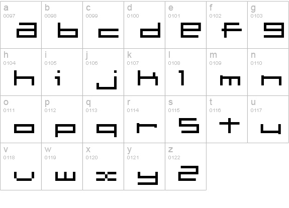 brickle lowercase a-z preview