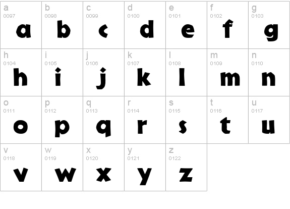 BrideAlt lowercase a-z preview