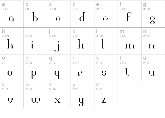 Bridgework lowercase a-z preview