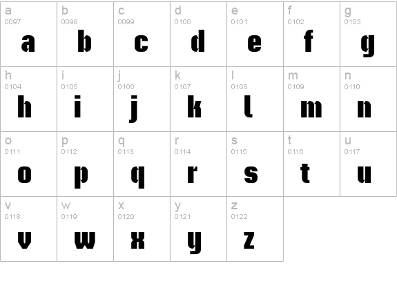 Briem Akademi Std Black lowercase a-z preview