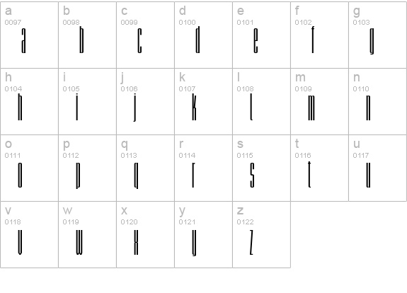 Briem Akademi Std Bold Compressed lowercase a-z preview