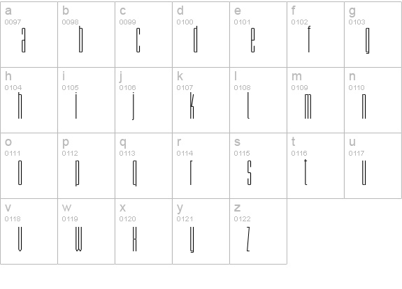 Briem Akademi Std Compressed lowercase a-z preview