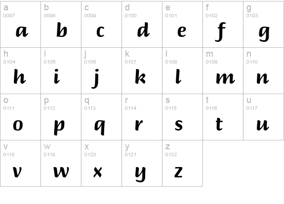 Briem Script Std Bold lowercase a-z preview