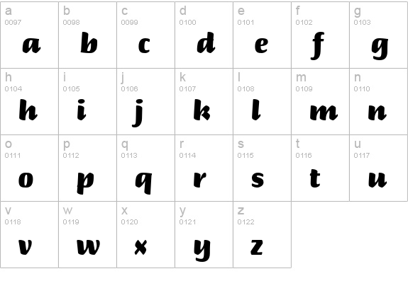 Briem Script Std Ultra lowercase a-z preview