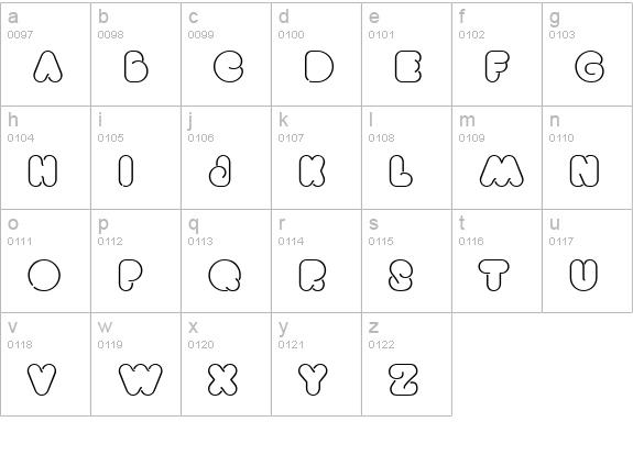 Bright Lights Heavy lowercase a-z preview