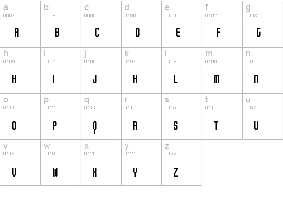 Brighton SmallCaps NBP lowercase a-z preview