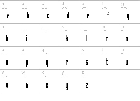 Brighton Square NBP lowercase a-z preview