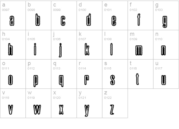 Brillo-Bold lowercase a-z preview